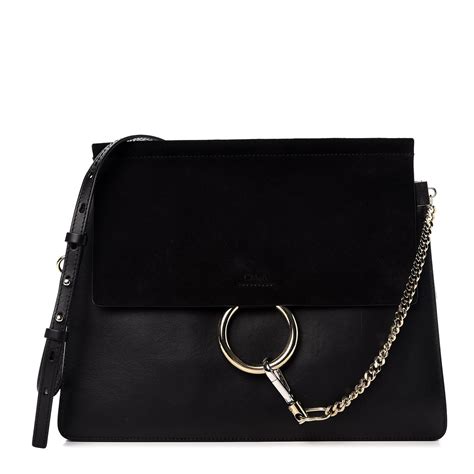 Faye handbag Chloé Black in Suede 